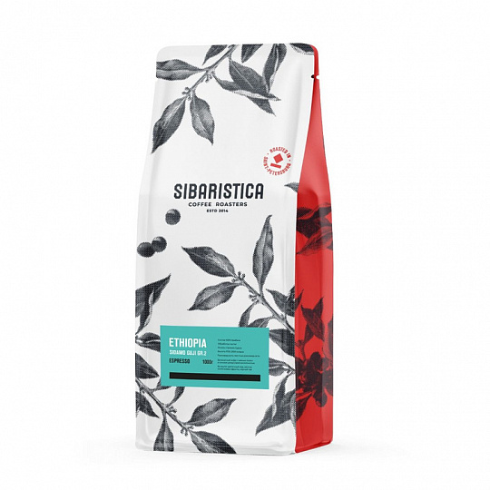 Кофе в зернах Sibaristica Ethiopia Sidamo Guji Арабика 1000 г 5450₽