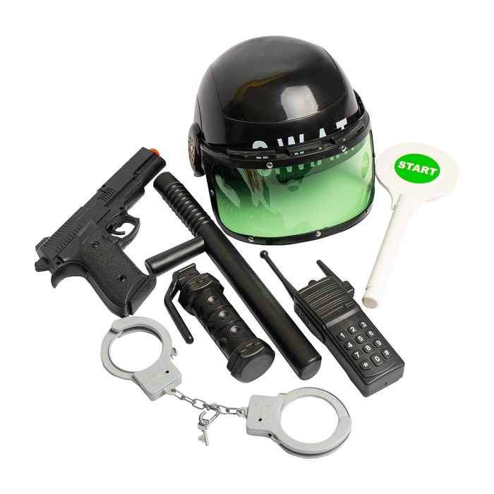 Набор игровой Полиция, со шлемом, 7 предметов, в ассортименте