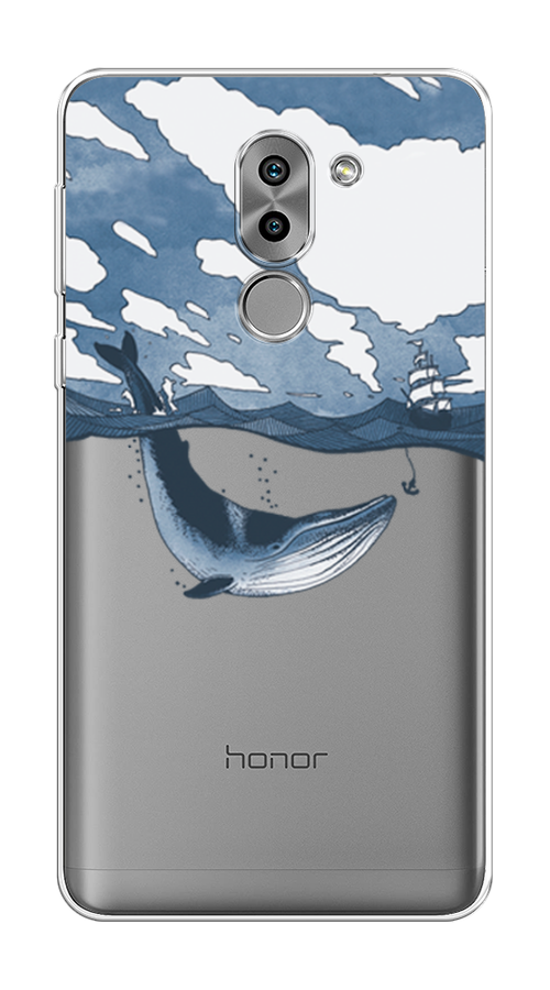

Чехол на Honor 6X "Большой кит", Синий, 60750-1