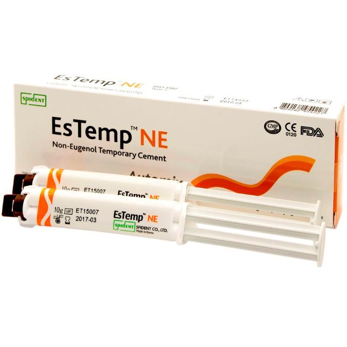 

Цемент для временной фиксации EsTemp NE (2шпрх10г), Spident, Эс Темп НЕ / ЕsTemp NE (2шпр*10г)