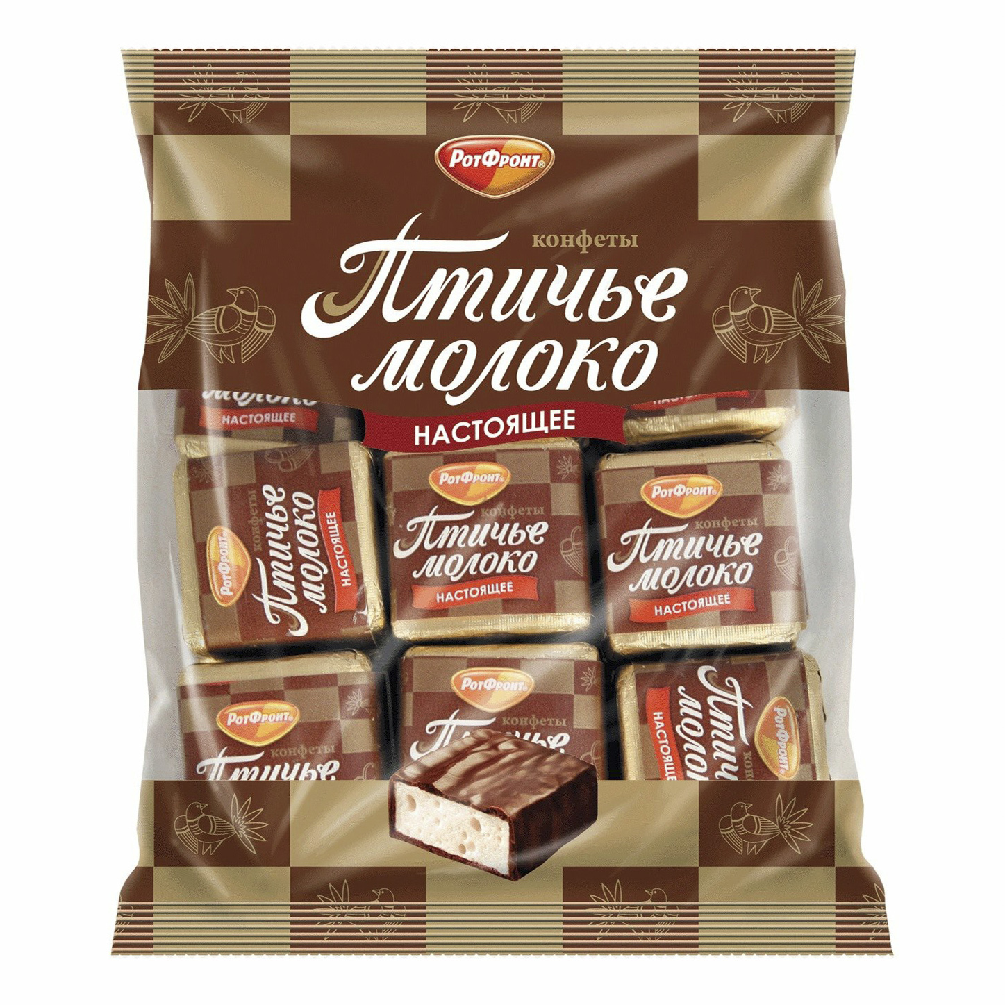 

Конфеты Рот Фронт Птичье молоко 225 г