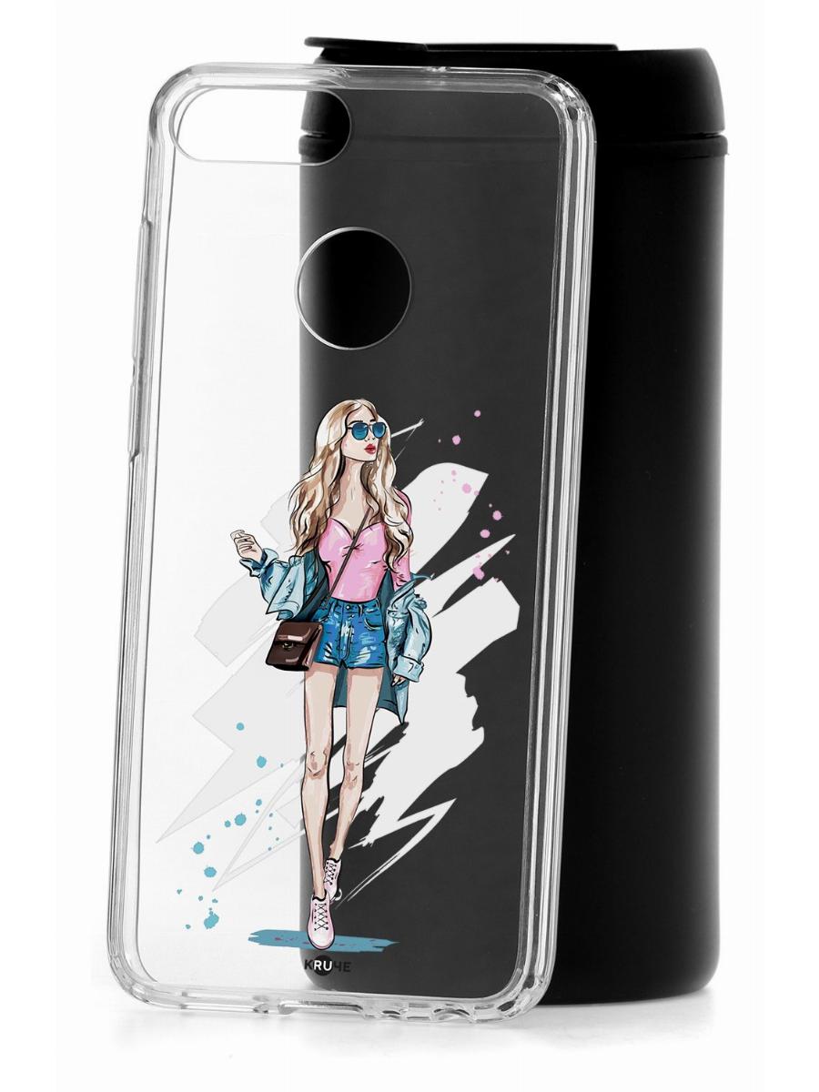 фото Чехол для huawei honor 9 lite кruче print fashion girl