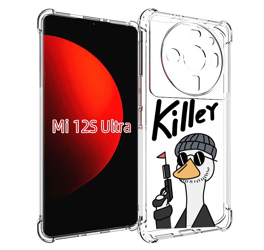 

Чехол MyPads гусь-с-пистолет для Xiaomi 12S Ultra, Прозрачный, Tocco