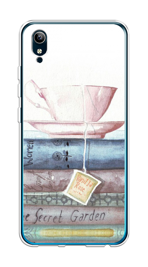 

Чехол на Vivo Y91c/Y1s "Книжное чаепитие", Желтый;розовый;белый, 263250-1