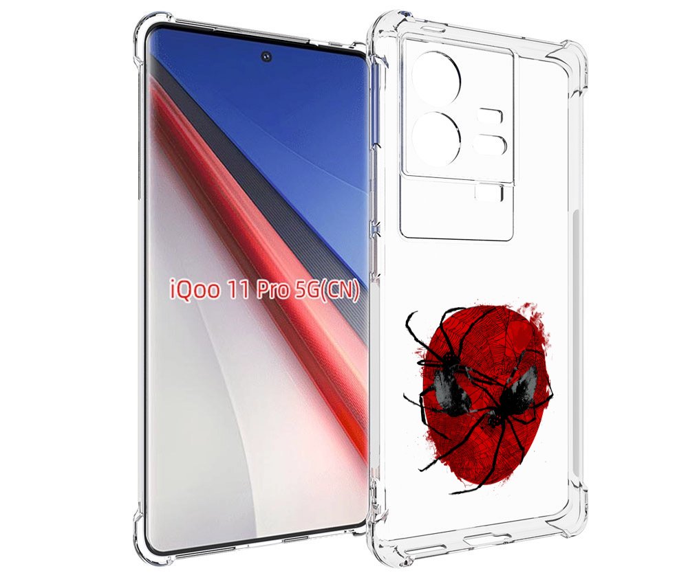 

Чехол бампер MyPads человек паук для Vivo iQOO 11 Pro противоуда..., Прозрачный, Tocco