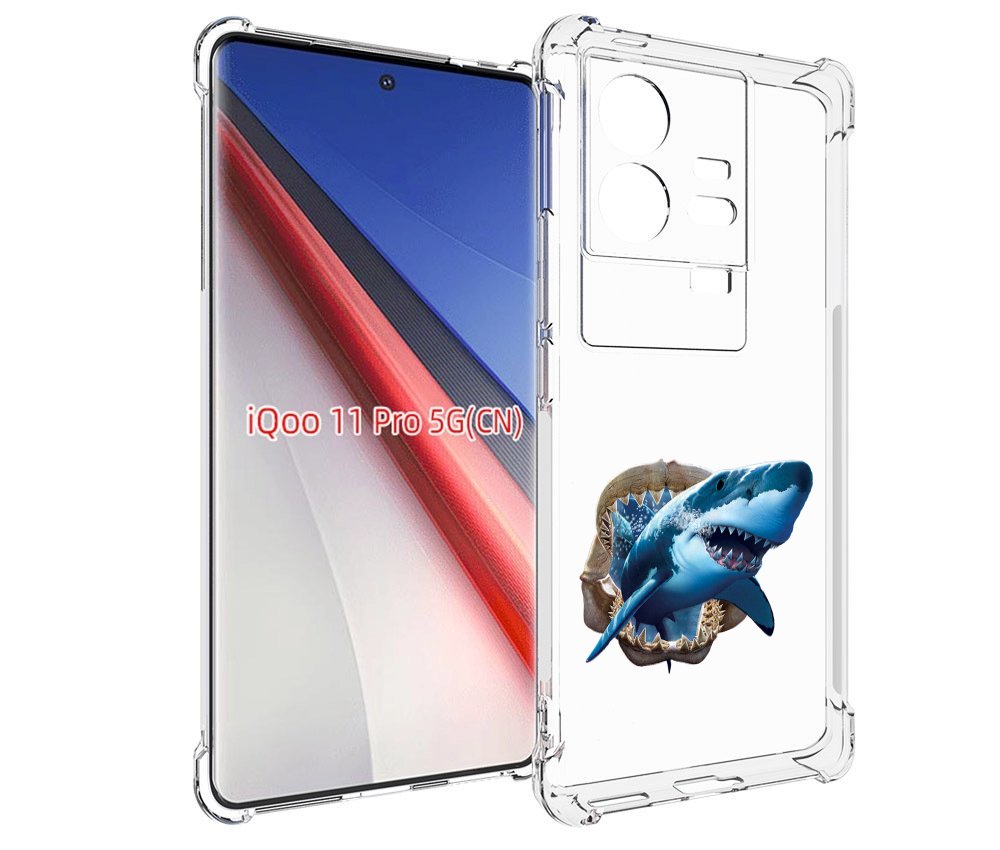 

Чехол бампер MyPads челюсти для Vivo iQOO 11 Pro противоударный, Прозрачный, Tocco