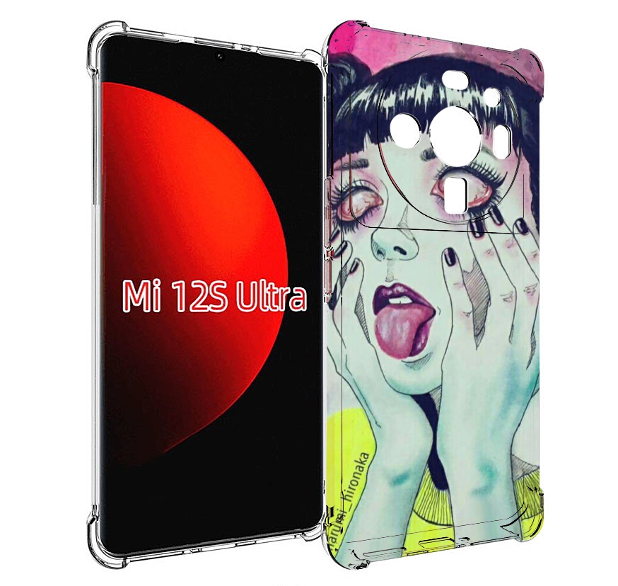 

Чехол MyPads девушка без зрачков для Xiaomi 12S Ultra, Прозрачный, Tocco