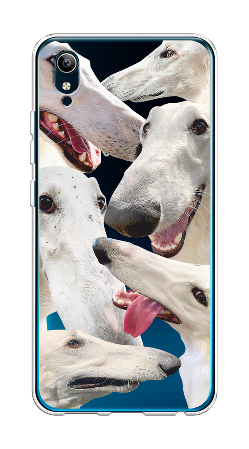 

Чехол на Vivo Y91c/Y1s "Собака с длинным носом", Белый;бежевый;розовый, 263250-1