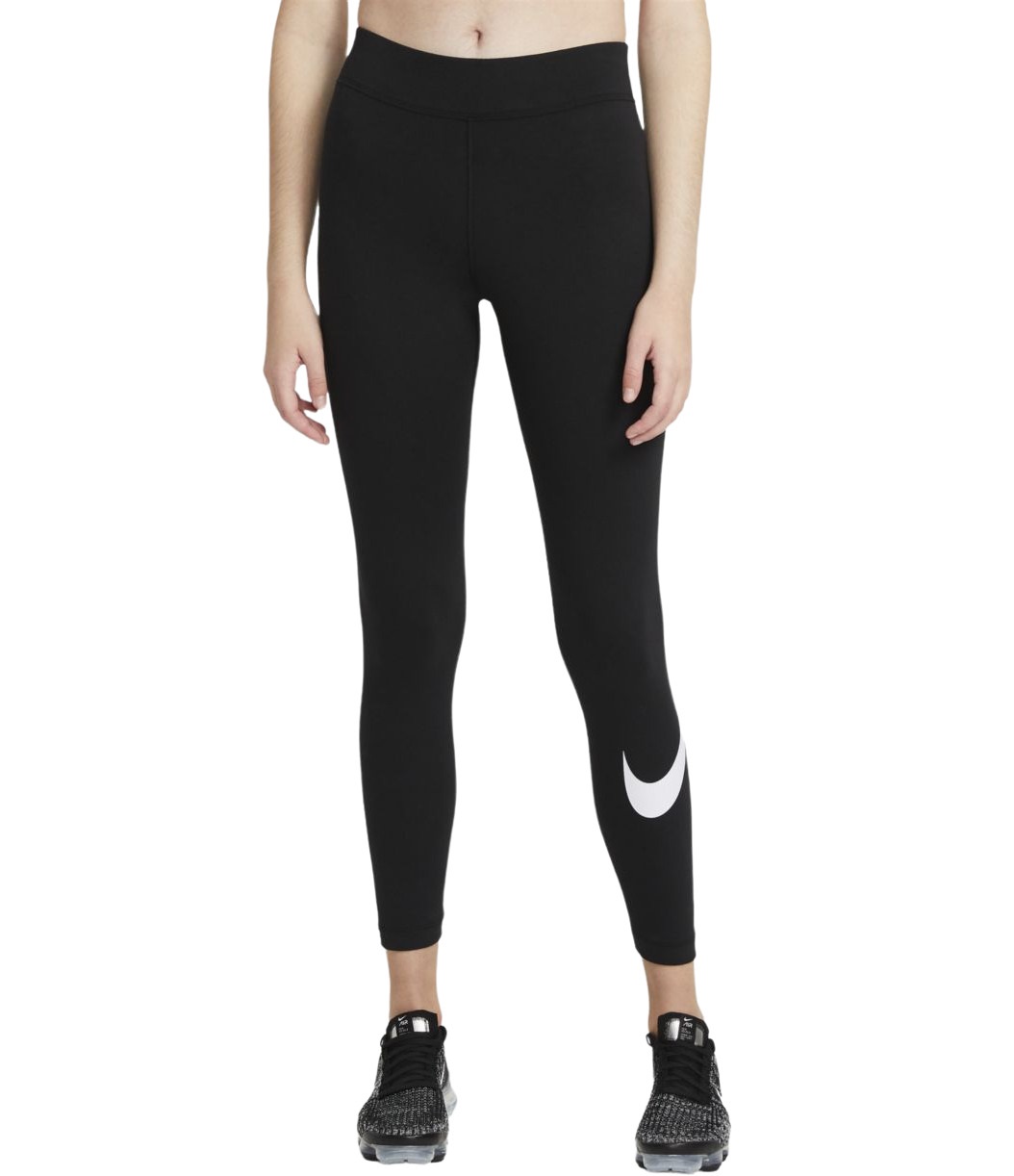 

Спортивные леггинсы женские Nike CZ8530-010 черные M, Черный, W Sportswear Essential Swoosh Leggings