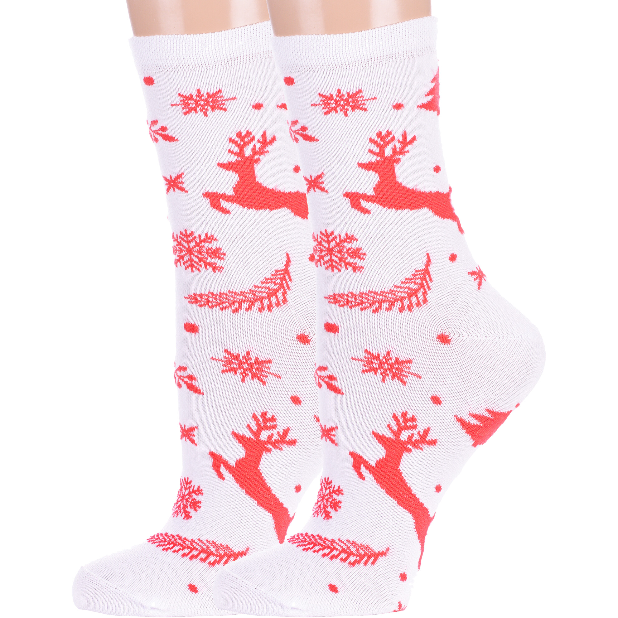 Комплект носков женских Красная Ветка 2-С-1212 белых 23-25, 2 шт.
