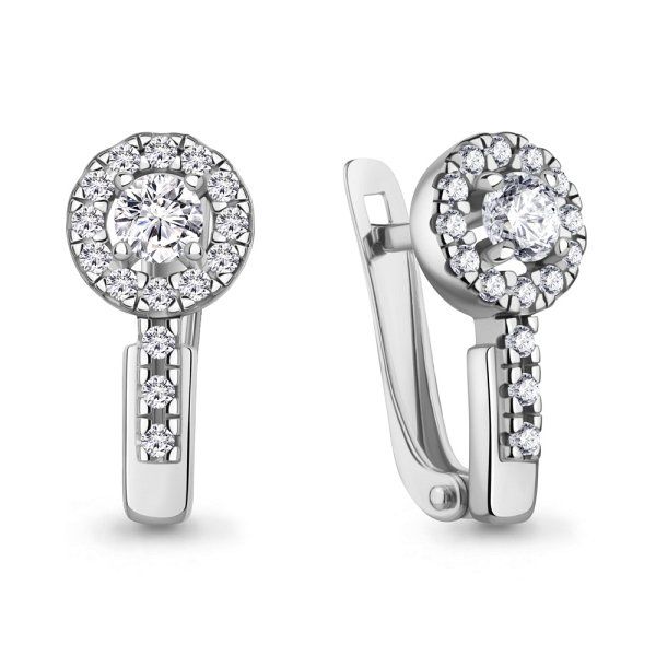 

Серьги из серебра TEO MAORI 8400503А.5, фианит, 8400503А.5