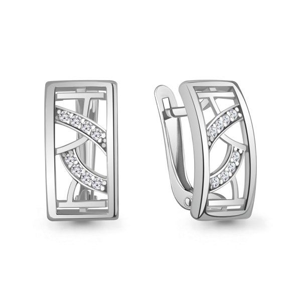 

Серьги из серебра TEO MAORI 8400590А.5, фианит, 8400590А.5