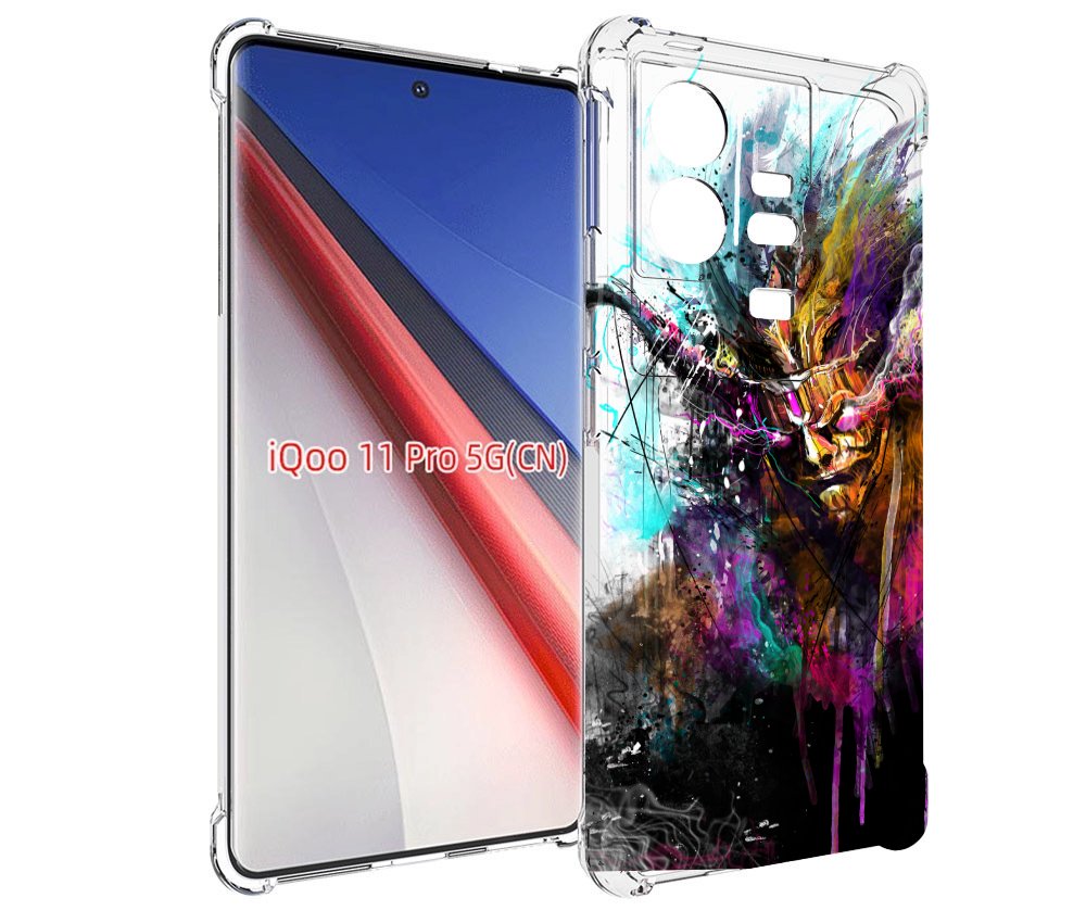 

Чехол бампер MyPads яркий дьявол для Vivo iQOO 11 Pro противоуда..., Прозрачный, Tocco