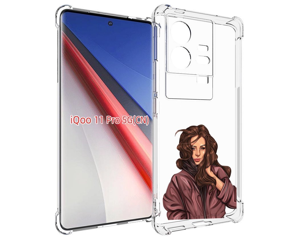 

Чехол бампер MyPads Арт рисунок девушки для Vivo iQOO 11 Pro про..., Прозрачный, Tocco