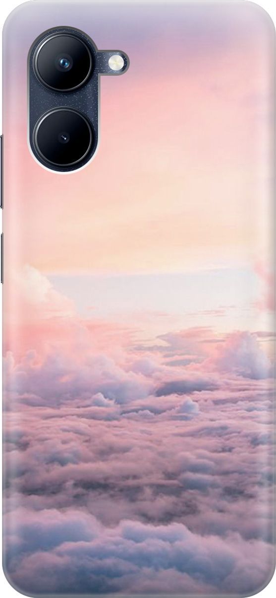 

Силиконовый чехол на realme C33 с принтом "Высоко над облаками", Фиолетовый;розовый, 1574300