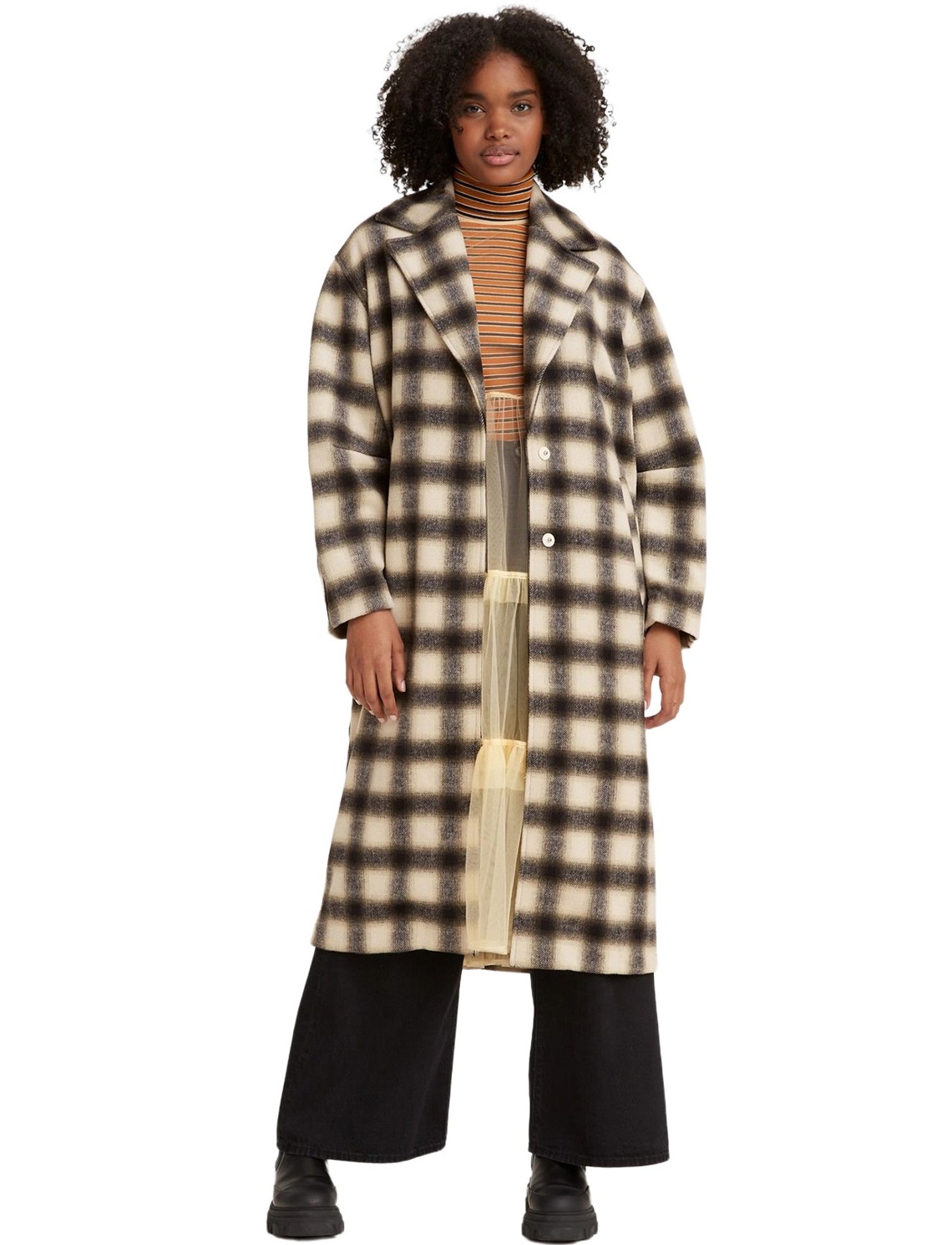 

Пальто женское Levi's A1634-0000 коричневое XL, Women Agnes Wool Coat