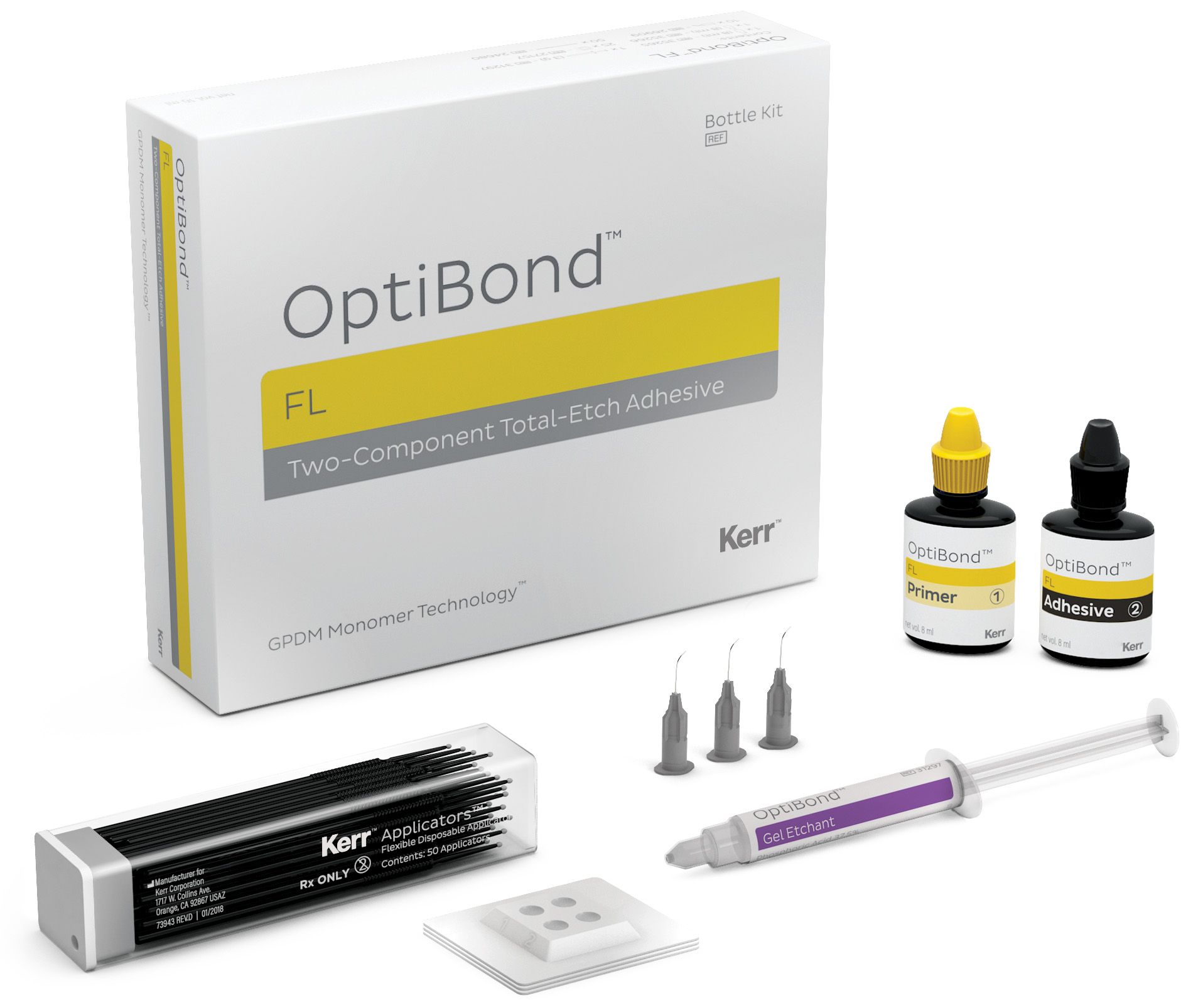 

Адгезив OptiBond FL Kit (2 х 8 мл + 3 г) Kerr, Бонд стоматологический набор, Стоматологический_композит_А1 Дентин