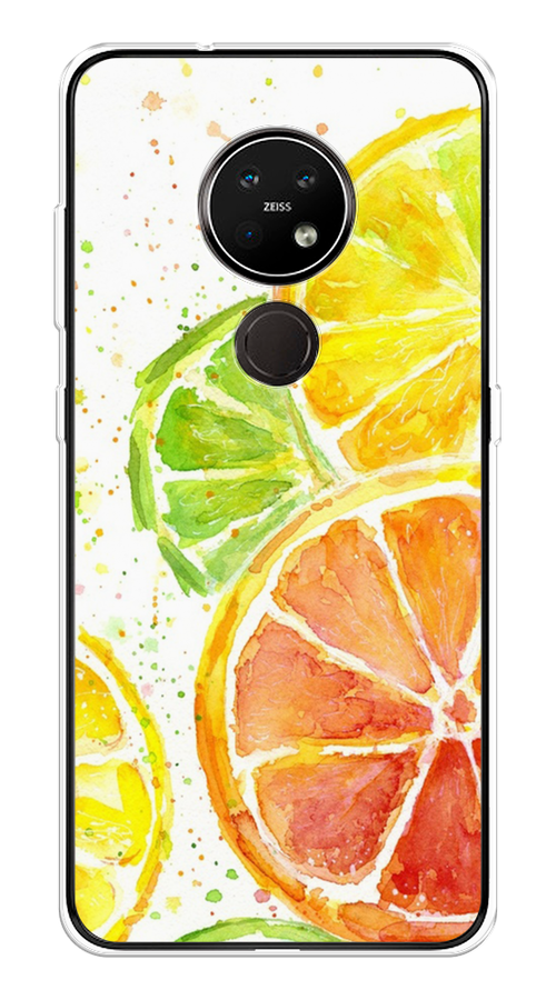 

Чехол на Nokia 6.2/7.2 "Цитрусовые", Белый;желтый;красный;зеленый, 123050-1