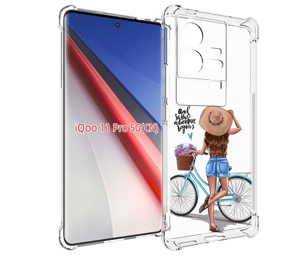 

Чехол бампер MyPads Adventure женский для Vivo iQOO 11 Pro проти..., Прозрачный, Tocco