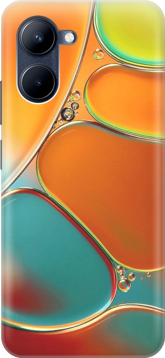 

Силиконовый чехол на realme C33 с принтом "Разноцветные пузырьки", Голубой;оранжевый, 1573300