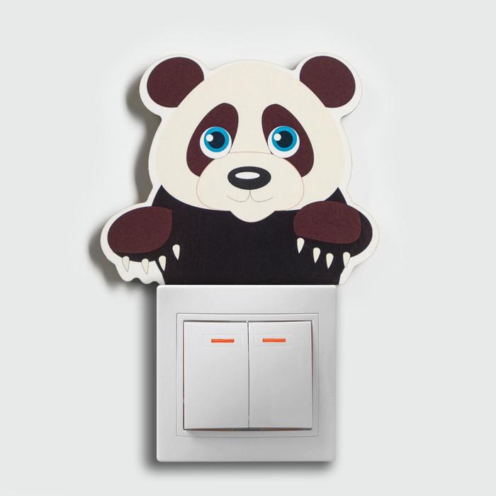 

Декор настенный, наклейка на выключатель Take It Easy Панда, 7.8 х 9.5 см, Коричневый;черный