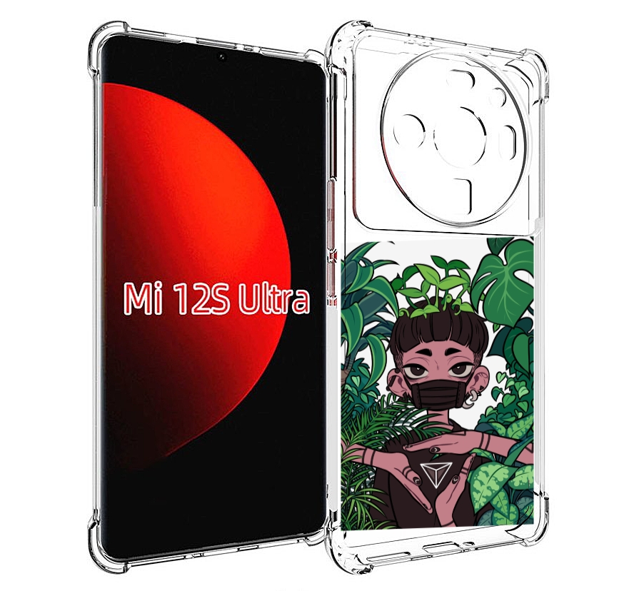 

Чехол MyPads девушка в природе женский для Xiaomi 12S Ultra, Прозрачный, Tocco