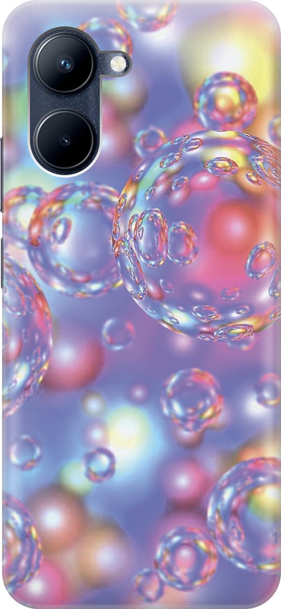 

Силиконовый чехол на realme C33 с принтом "Необычные пузырьки", Белый;розовый, 1573300