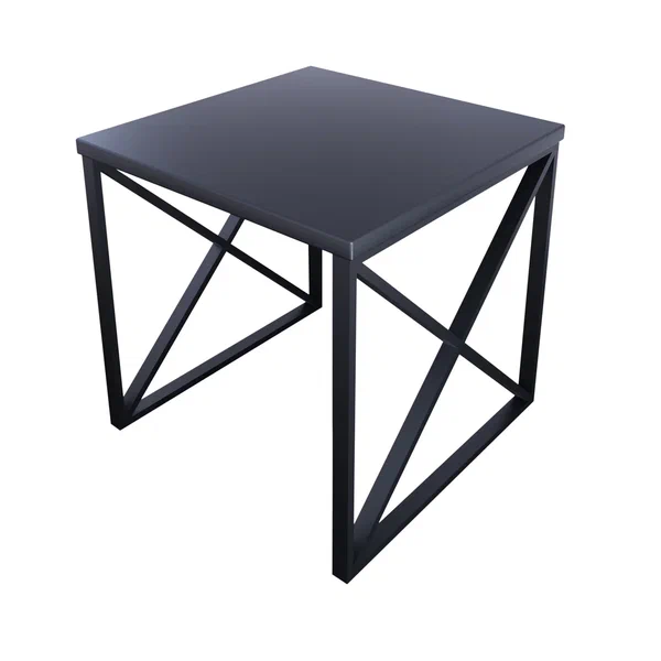 

Стол кухонный Solarius Loft с крестообразными ножками 60x60х75, антрацит, черные ножки, Loft с крестообразными ножками