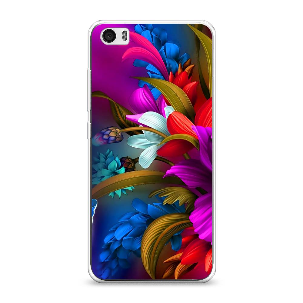 

Чехол на Xiaomi Mi 5 "Фантастические цветы", Фиолетовый;красный;синий, 30450-2