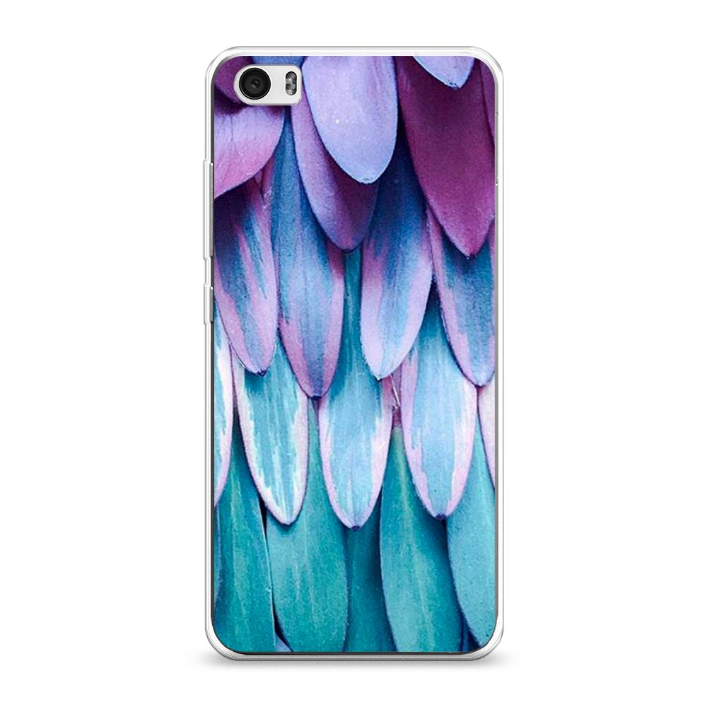 

Чехол на Xiaomi Mi 5 "Синее перо", Фиолетовый;голубой, 30450-3