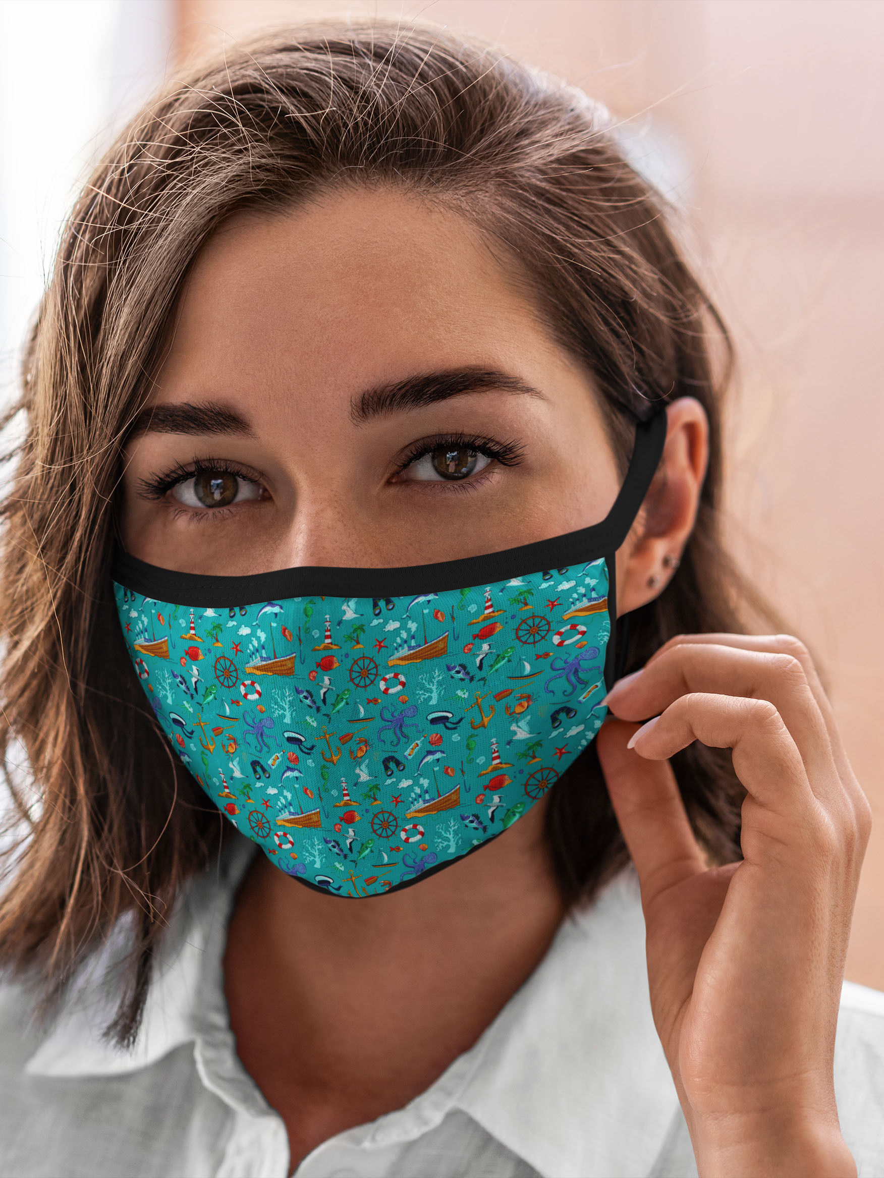 

Многоразовая маска унисекс Burnettie Рыбы Обитатели, Разноцветный, Рыбы Обитатели