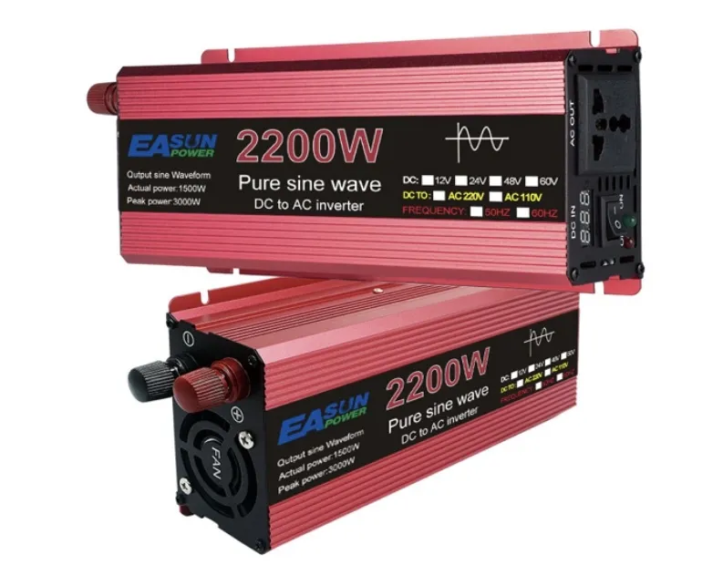 

Автомобильный инвертор 2000w-2200 Вт 12В-220В Easun Чистый синус