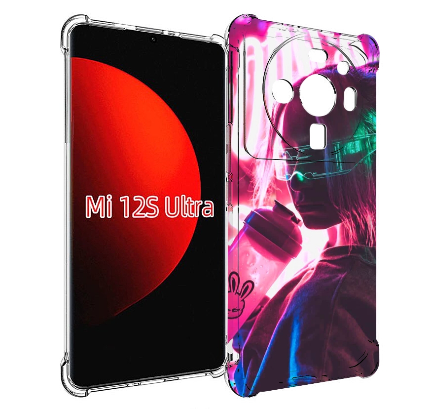 

Чехол MyPads девушка неоновый фон женский для Xiaomi 12S Ultra, Прозрачный, Tocco