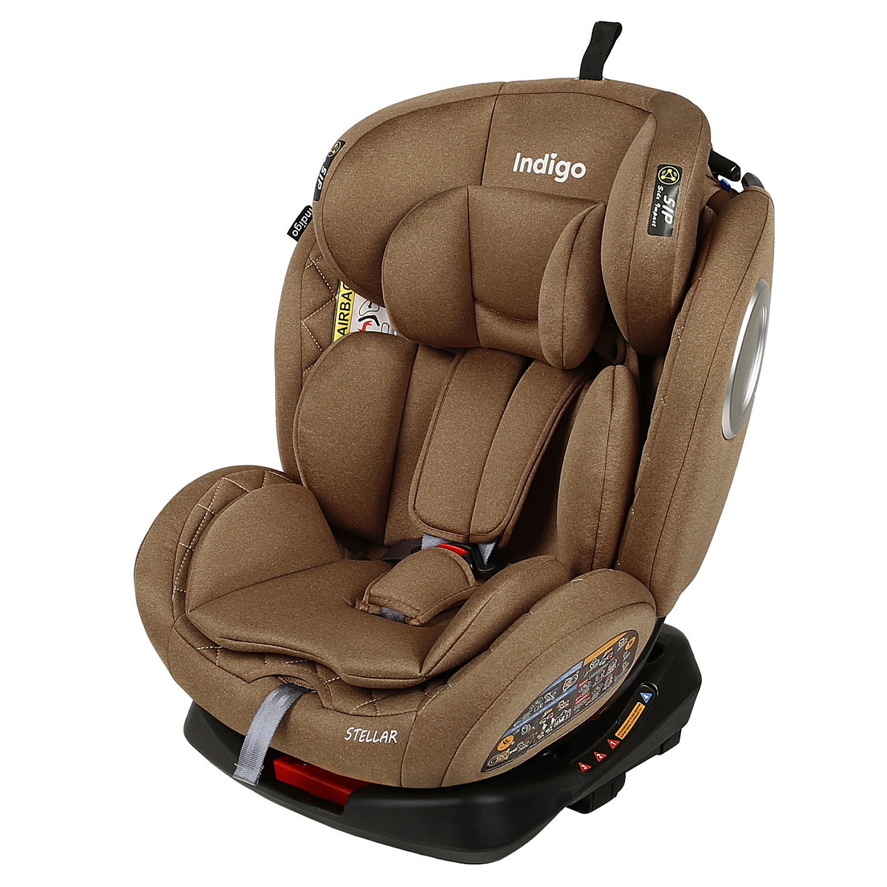 

Автокресло INDIGO STELLAR ISOFIX 0+1+2+3 0-36 кг, бежевый, STELLAR