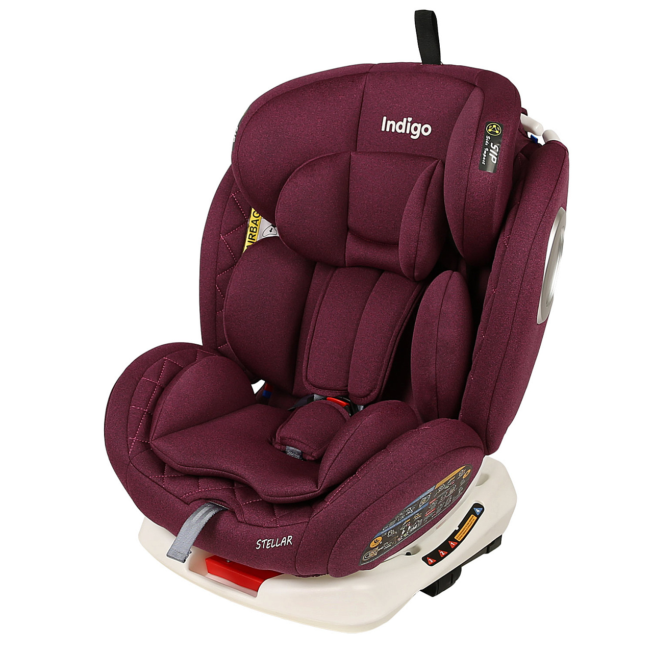 

Автокресло Indigo STELLAR, 0+1+2+3 0-36 кг бордовый, STELLAR