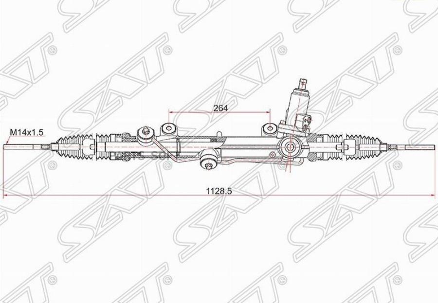 

Рейка Рулевая Mercedes Benz C Class W203 00-07 Sat арт. ST-A203 460 1100