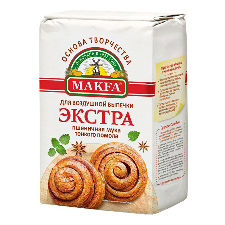 Мука Makfa Пшеничная хлебопекарная экстра 2 кг