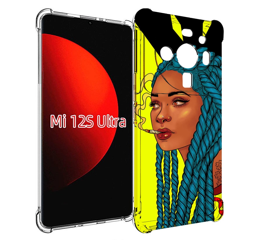 

Чехол MyPads девушка с запутанными волосами синий женский для Xiaomi 12S Ultra, Прозрачный, Tocco