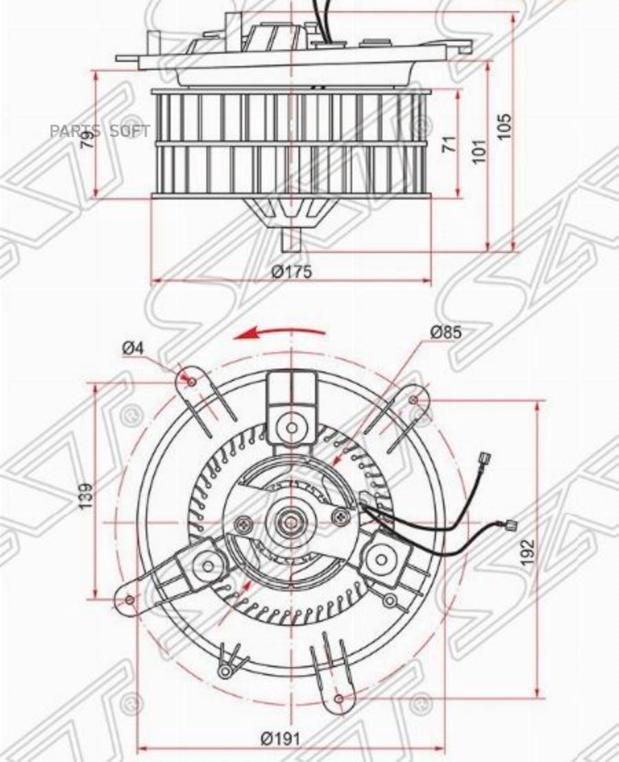 

SAT ST-A2108202442 Мотор отопителя салона MERCEDES E-CLASS W210 95-02 1шт