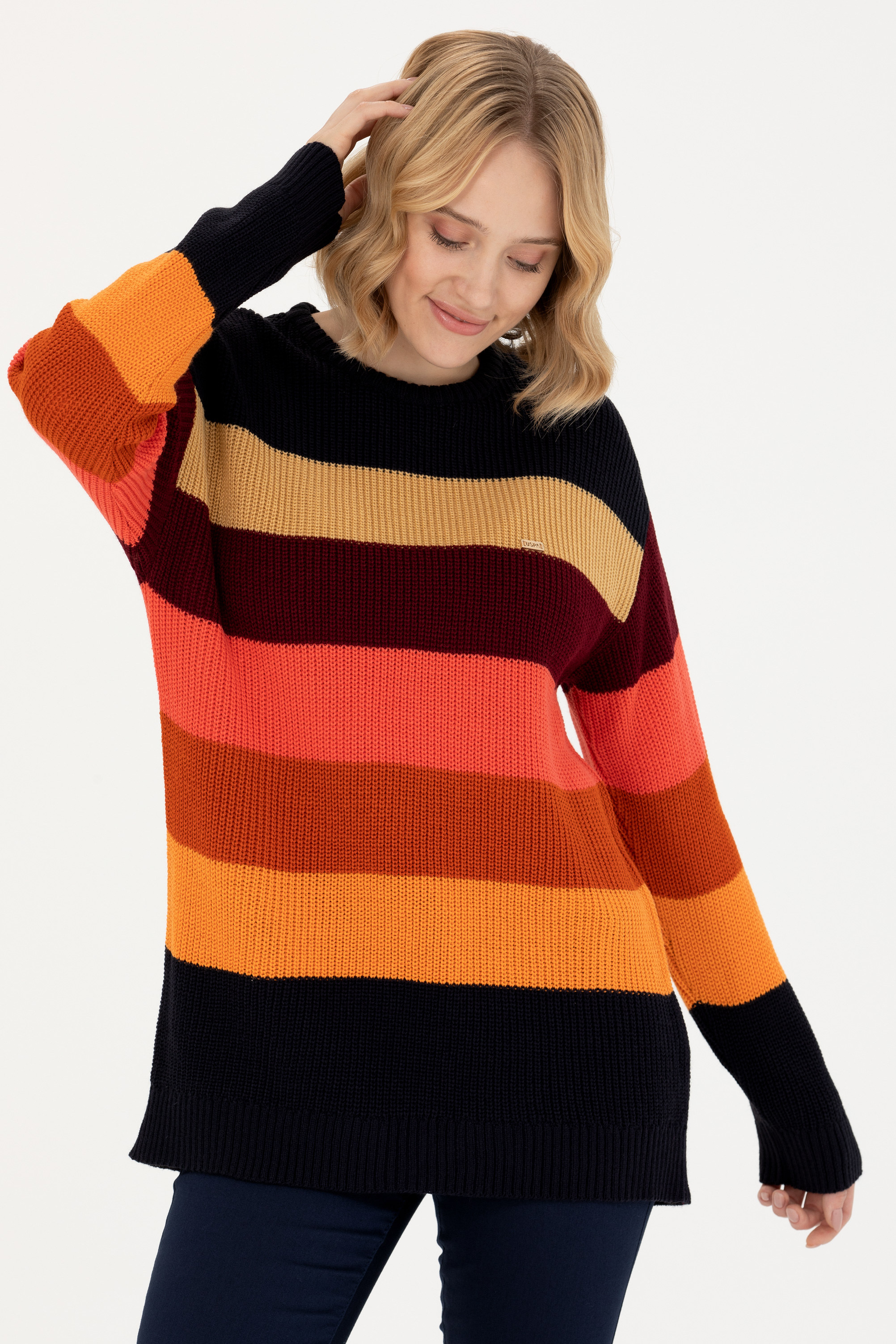 

Джемпер женский US Polo G082GL0TK0GERAY разноцветный 2XL, G082GL0TK0GERAY