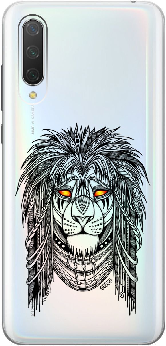 

Чехол на Xiaomi Mi 9 Lite "Grand Leo" прозрачный, Прозрачный;красный, 0