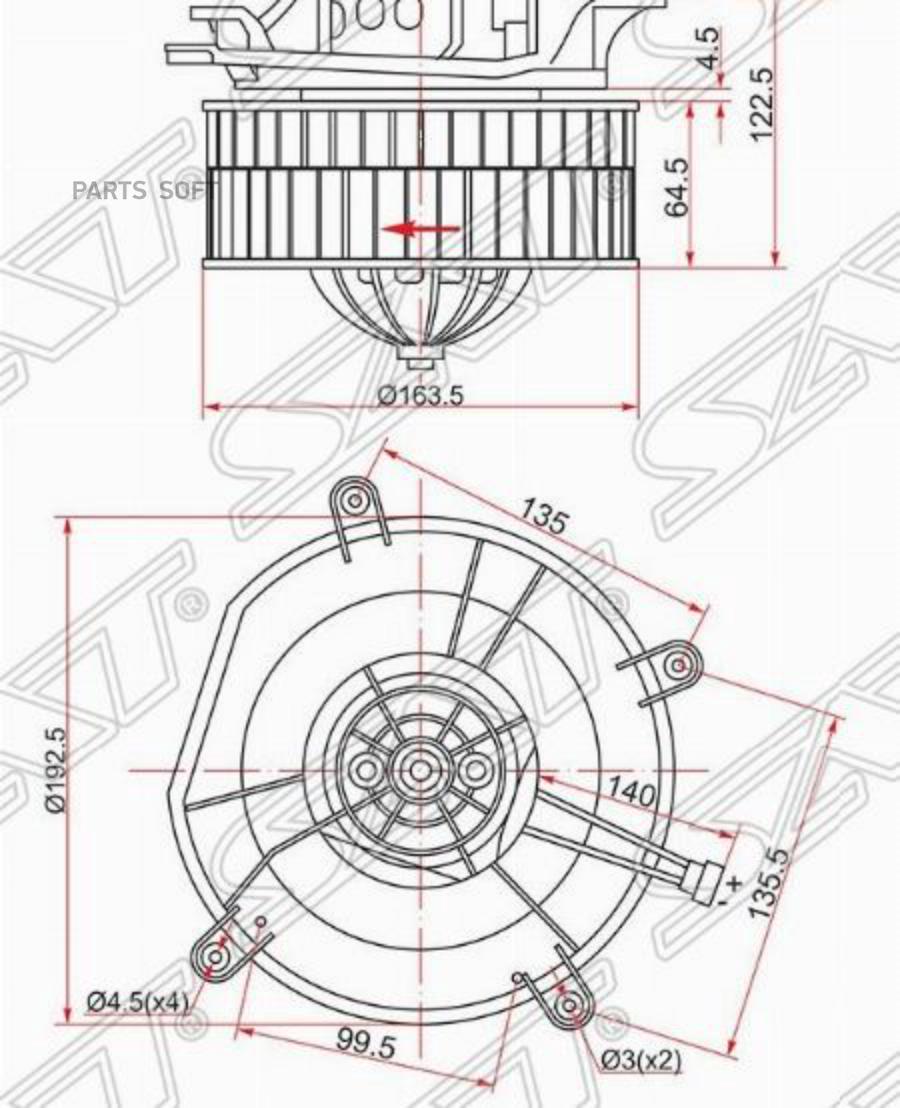 

Мотор Отопителя Салона Mercedes E-Class W211 02-09/Cls-Class C219 04-10 Sat арт. ST-A21183