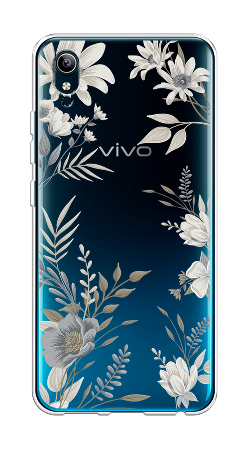 

Чехол на Vivo Y91c/Y1s "Цветы сепия", Серый;прозрачный;зеленый;белый, 263250-1