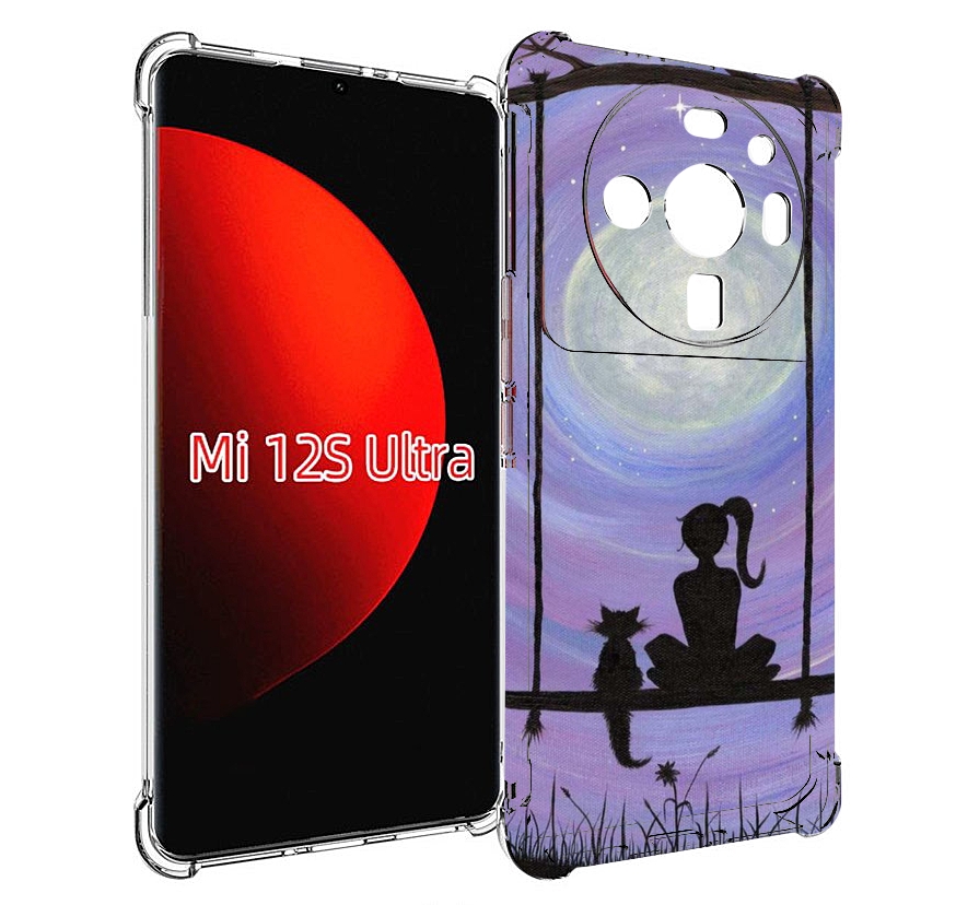 

Чехол MyPads девушка с котом на качеле женский для Xiaomi 12S Ultra, Прозрачный, Tocco