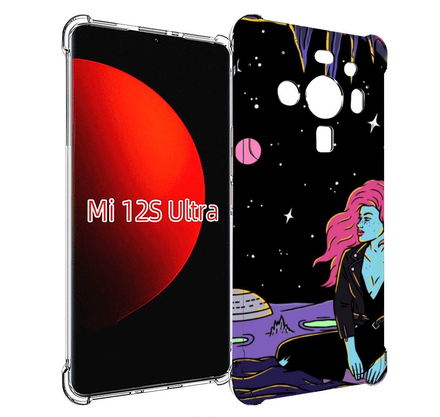 

Чехол MyPads девушка с красными волосами в космосе женский для Xiaomi 12S Ultra, Прозрачный, Tocco