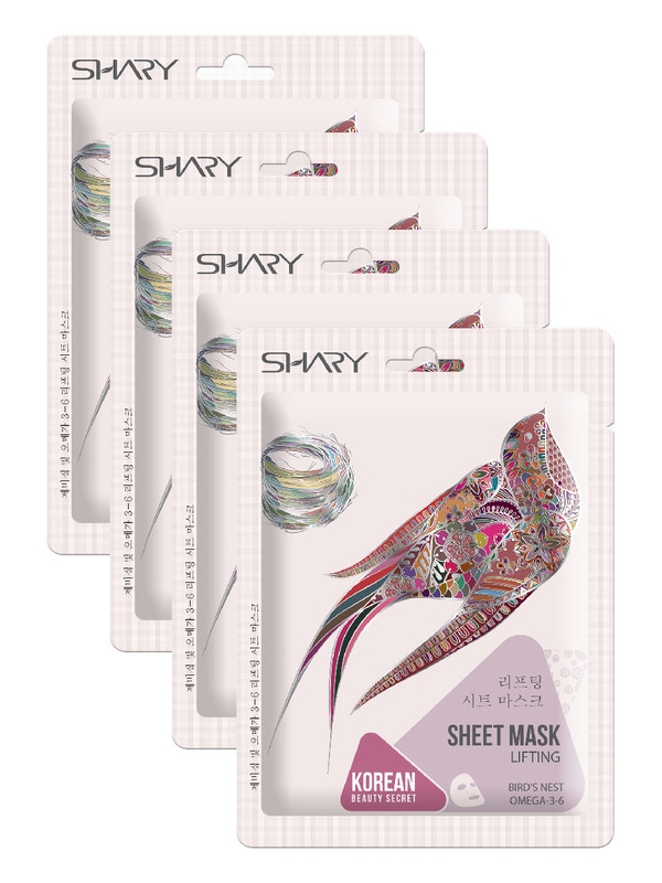

Лифтинг-маска Shary Экстракт ласточкиного гнезда и Омега-3-6 4шт. х 25г