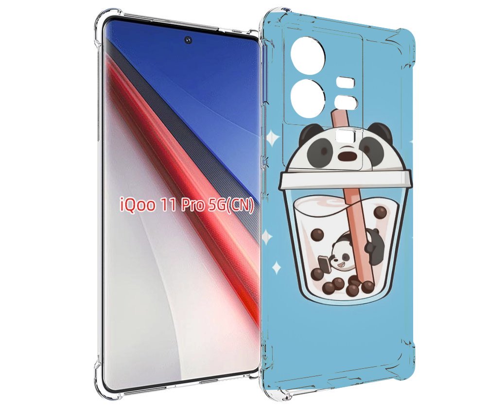 

Чехол бампер MyPads Bubble tea для Vivo iQOO 11 Pro противоударный, Прозрачный, Tocco