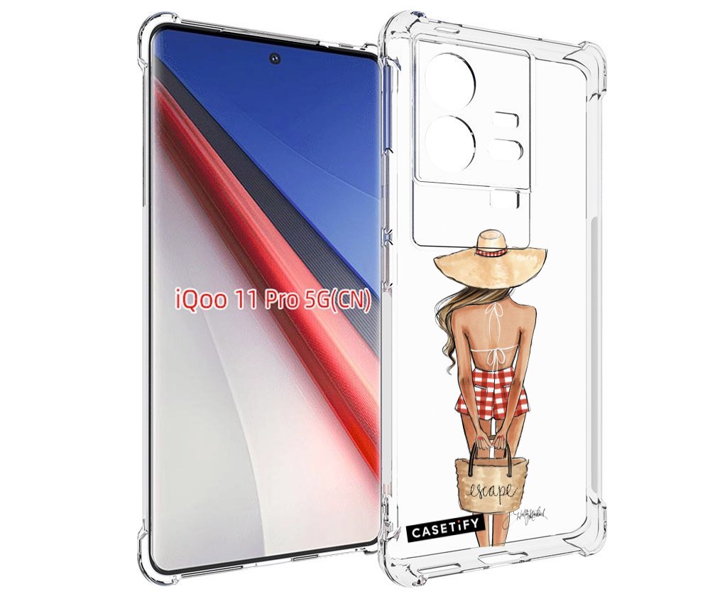 

Чехол бампер MyPads CASETiFY женский для Vivo iQOO 11 Pro против..., Прозрачный, Tocco