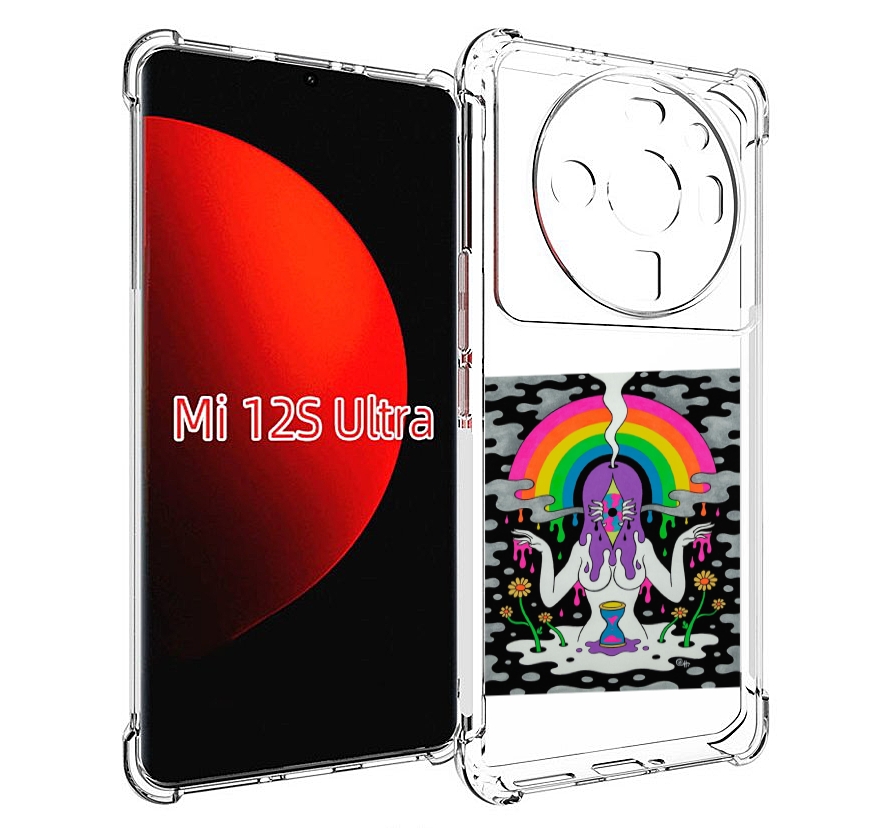 

Чехол MyPads девушка с радугой абстракция женский для Xiaomi 12S Ultra, Прозрачный, Tocco