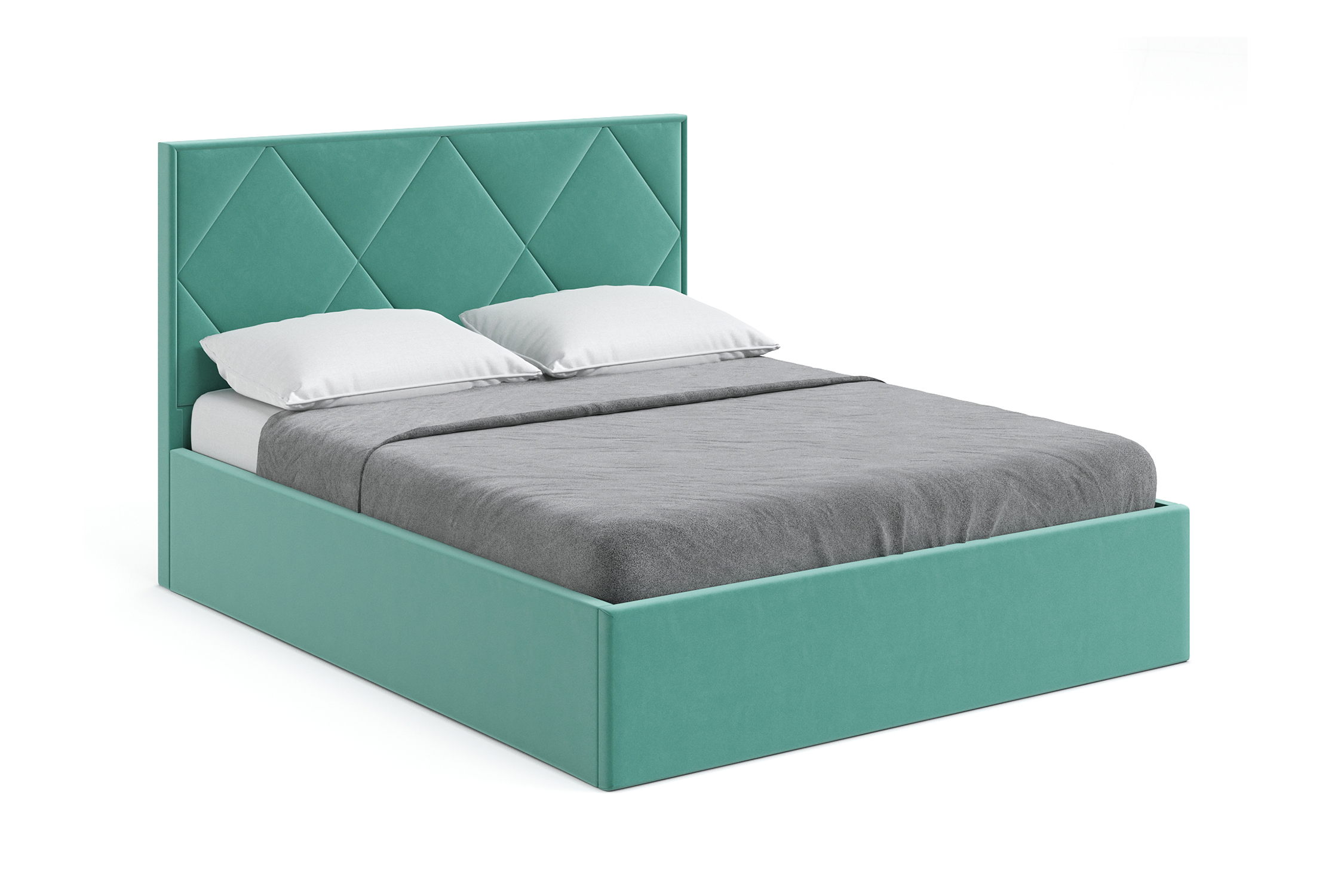 Кровать Нонтон Дали 180х200 велюр бирюзовый 35790₽